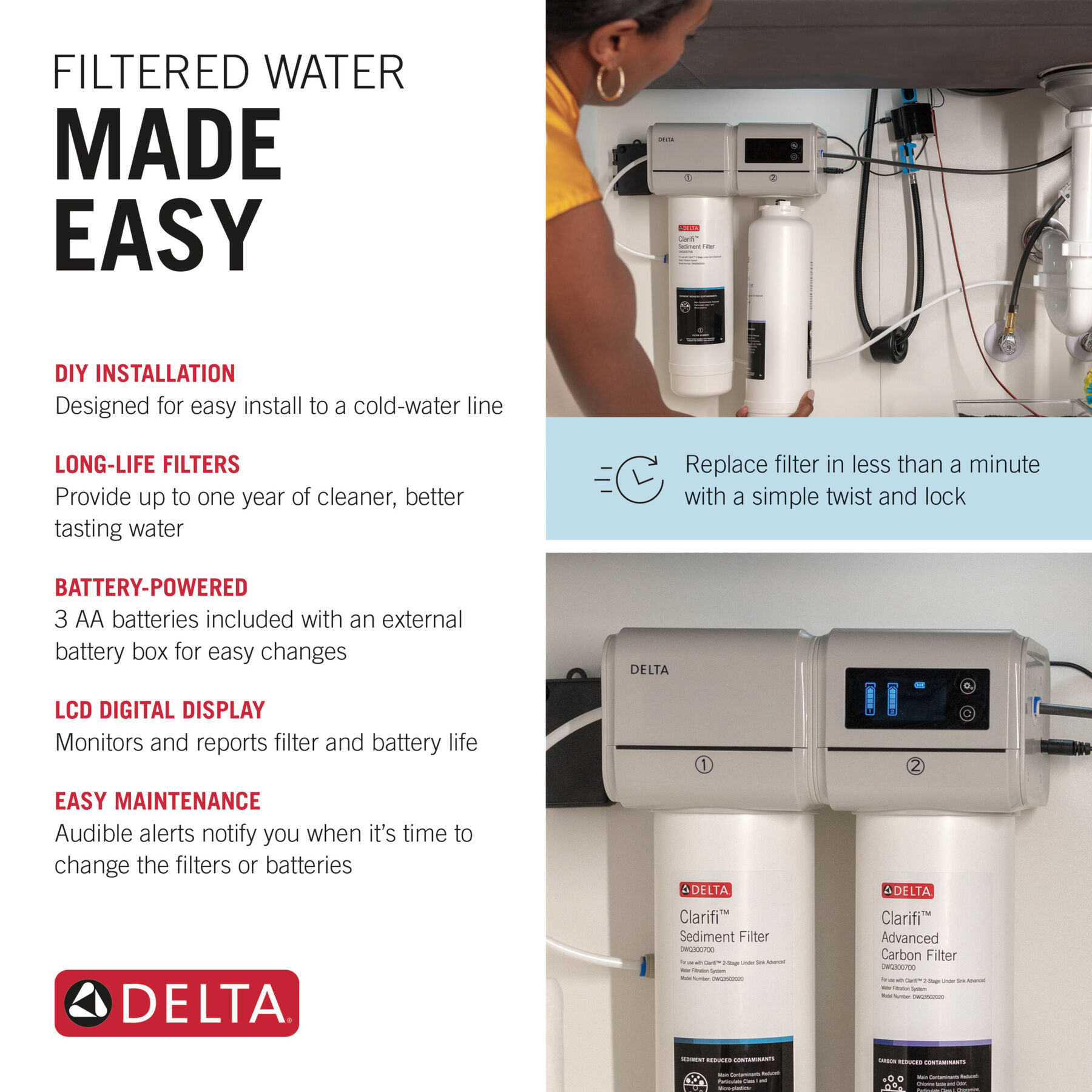 2-Stage Water Filtration System with Beverage Faucet Bundle, image 5