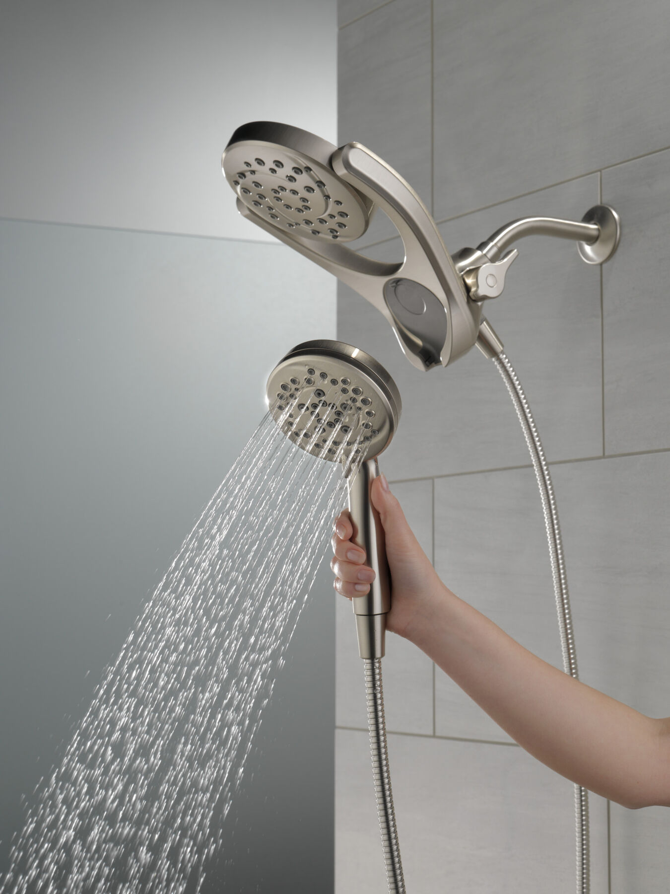 HydroRain® 4-Setting Two-in-One Shower Head (Recertified), image 4