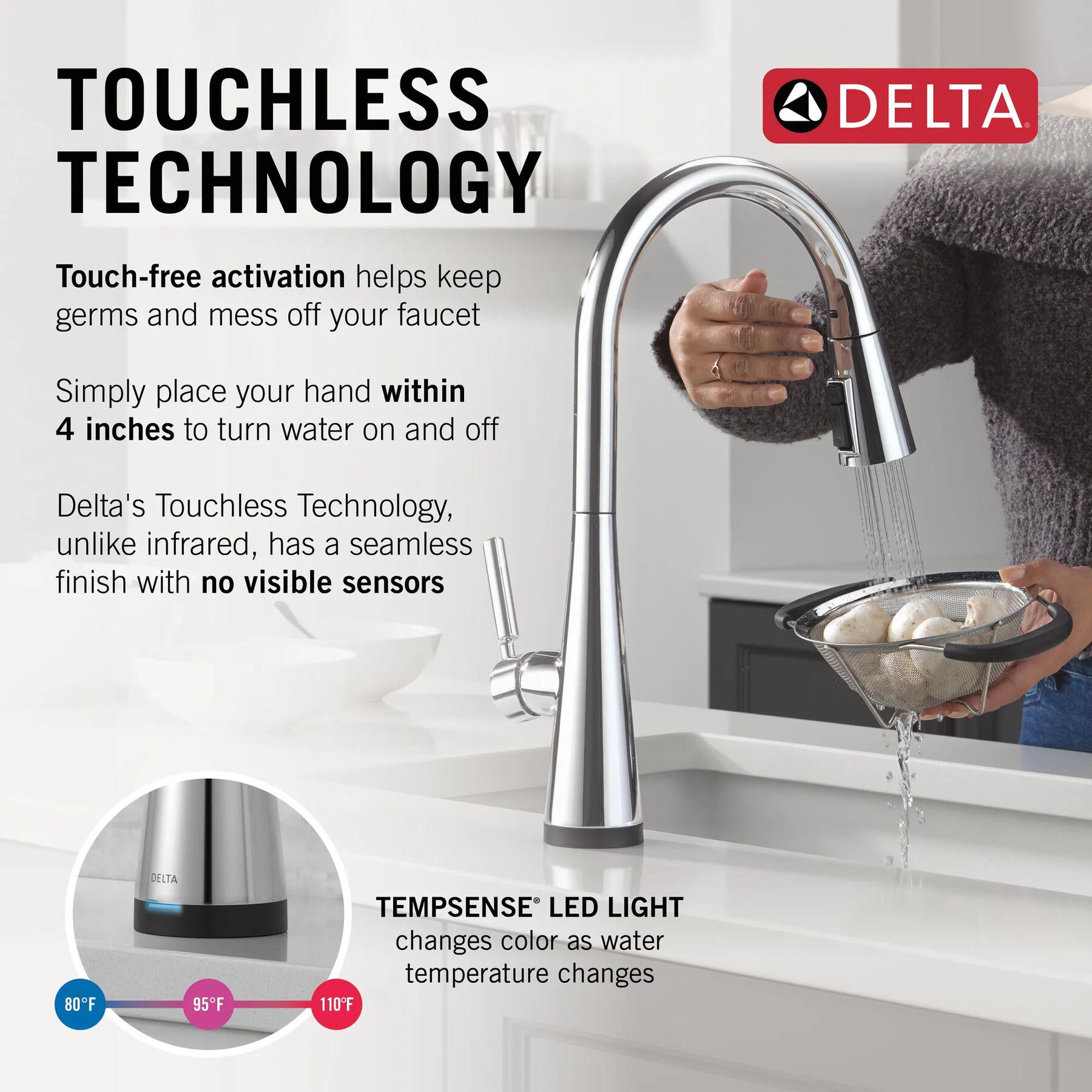 Single Handle Kitchen Pull-Down Faucet with Touch2O Technology