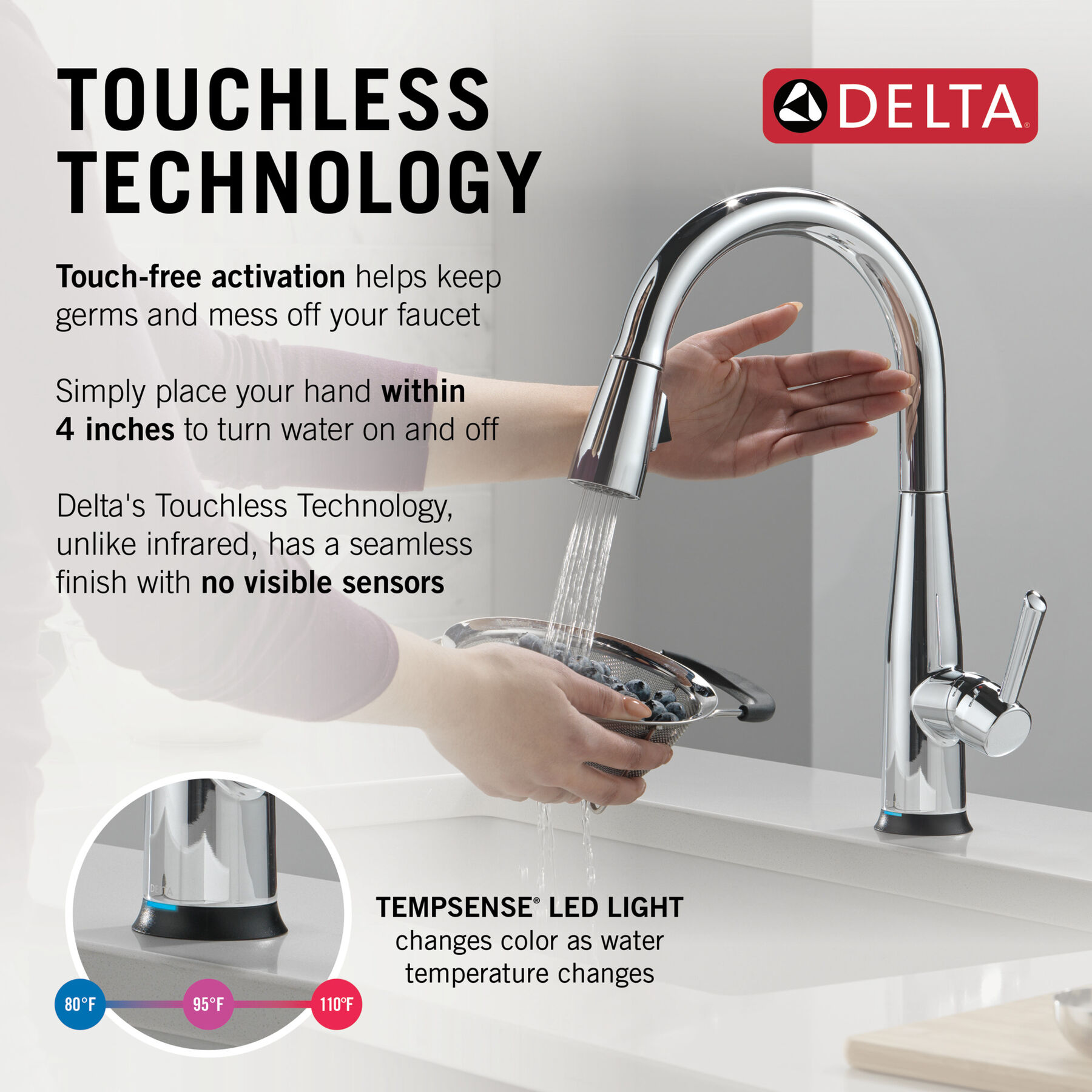 Touch<sub>2</sub>O® Technology Kitchen Faucet with Touchless Technology, image 12
