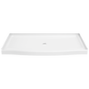 60 x 32" Curved Alcove Shower Base with Center Drain