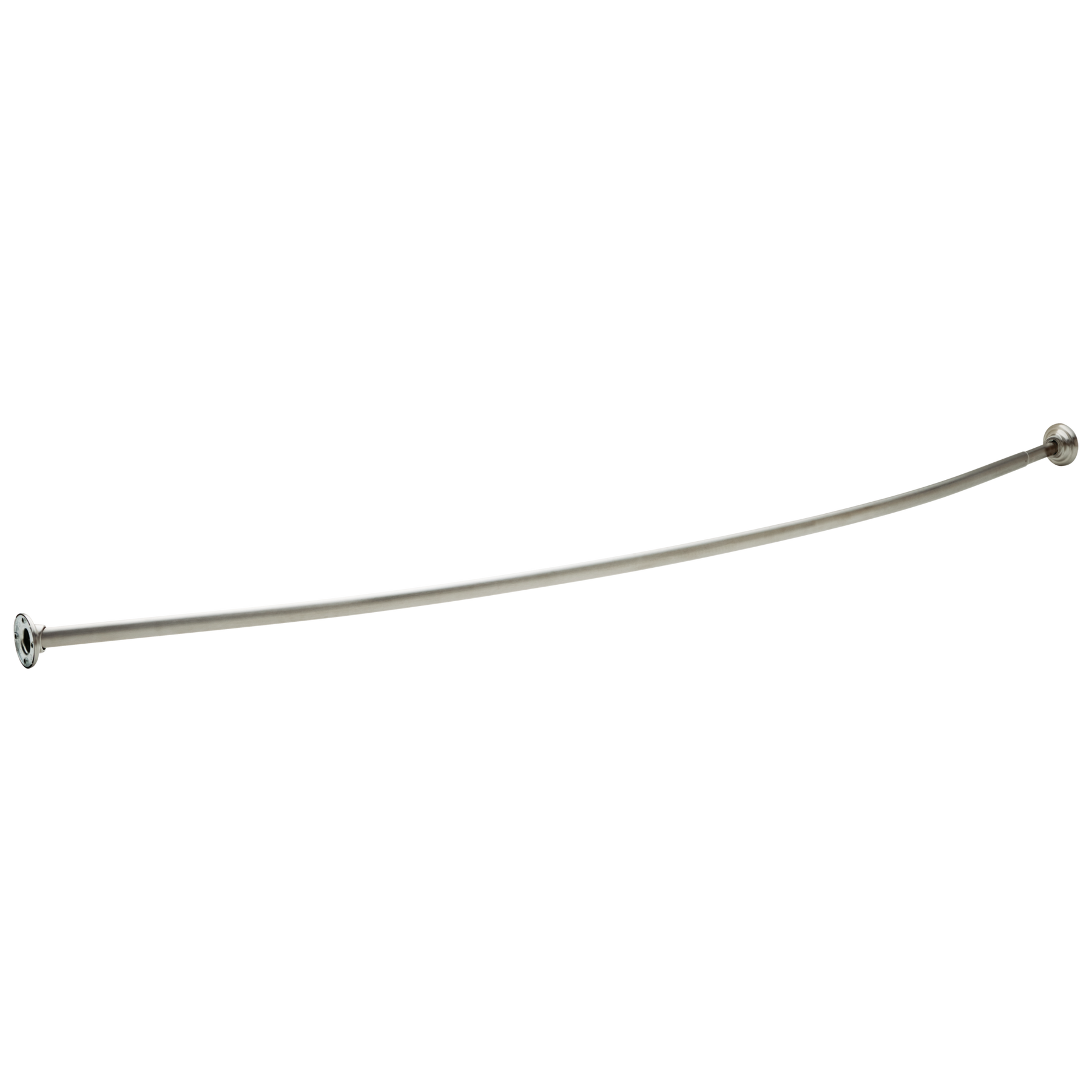 1" x 6' Curved Shower Rod with Brackets, 6" Bow