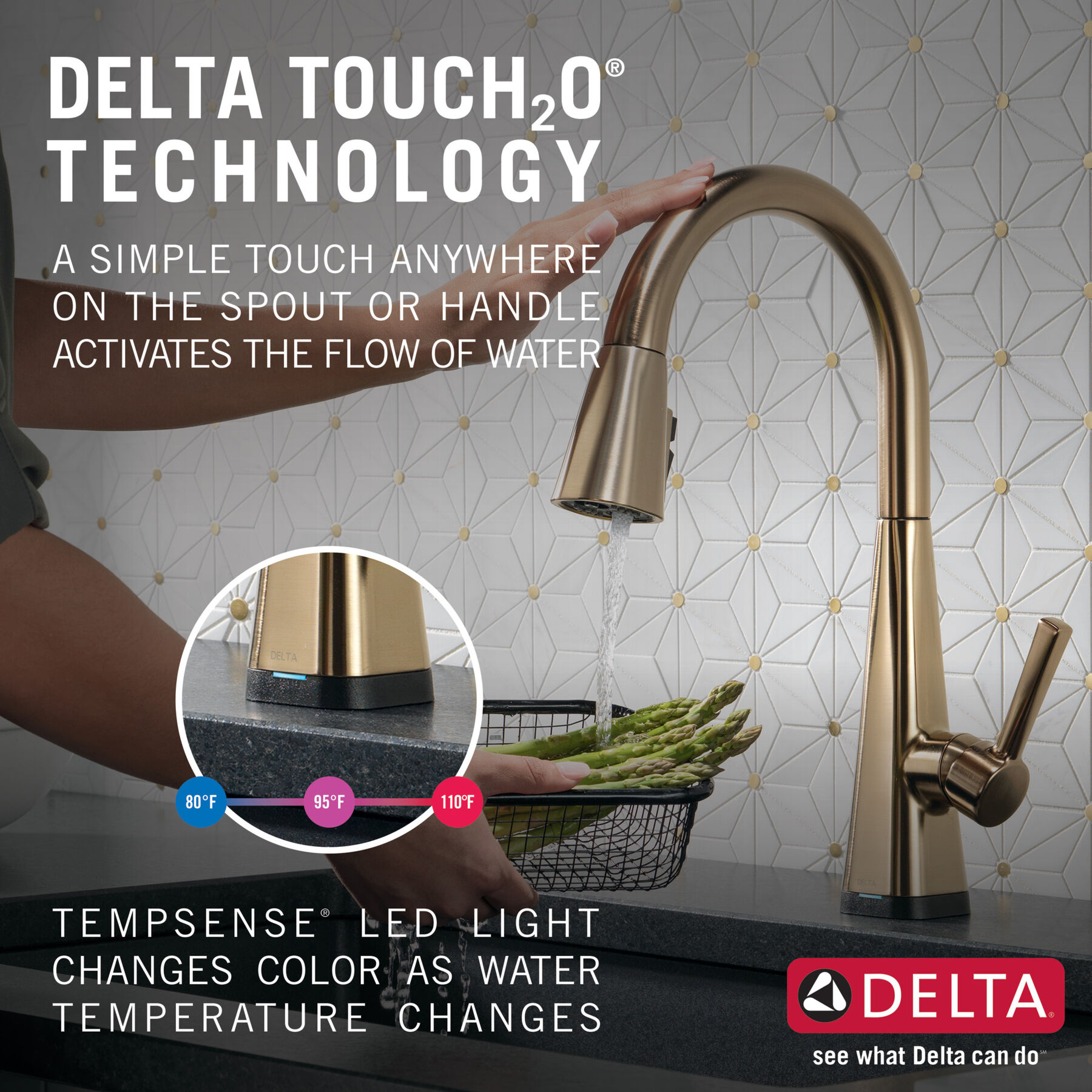 Single-Handle Pull-Down Kitchen Faucet with Touch<sub>2</sub>O® Technology, image 8