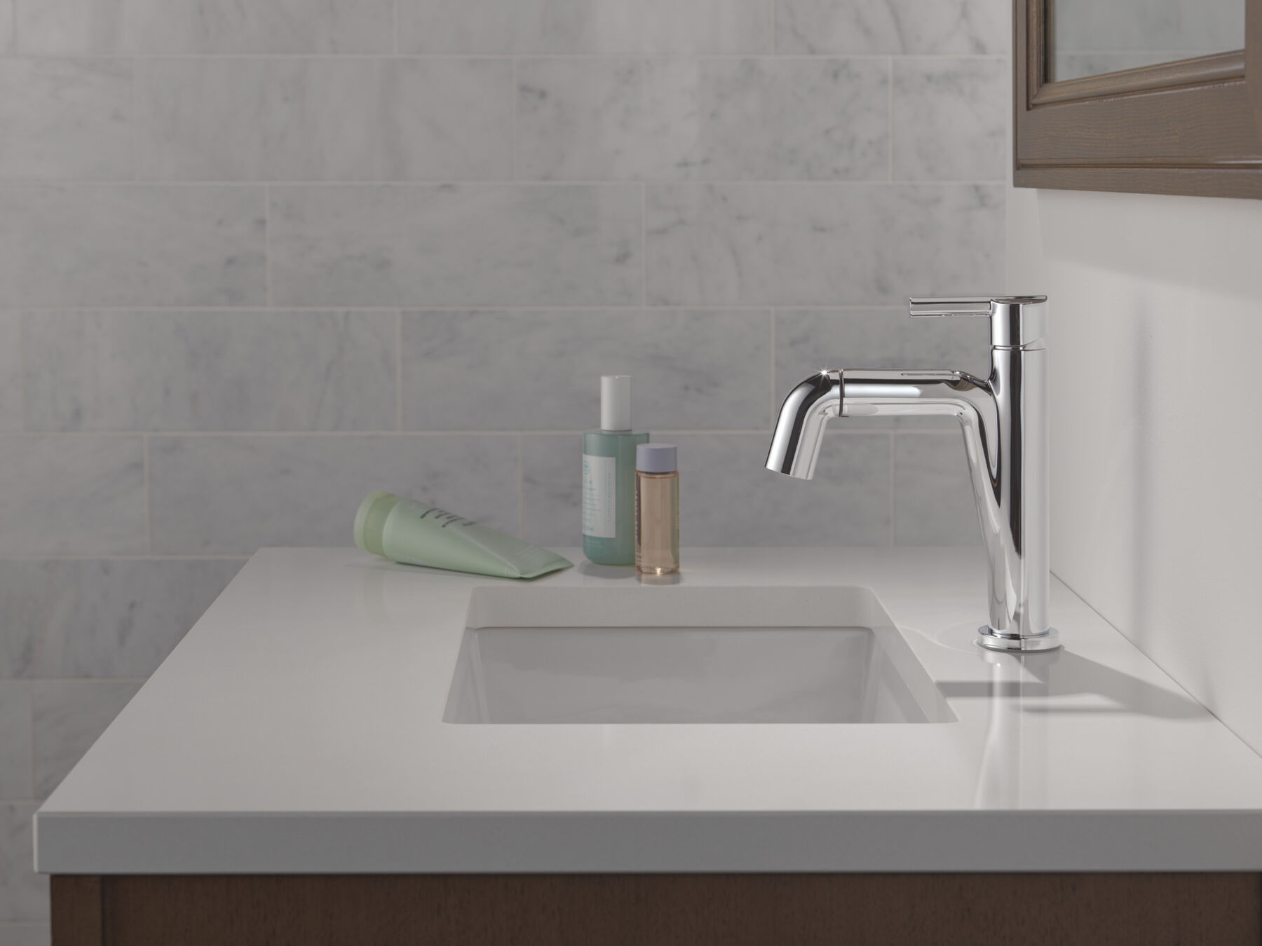 Single Handle Pull-Down Bathroom Faucet, image 12