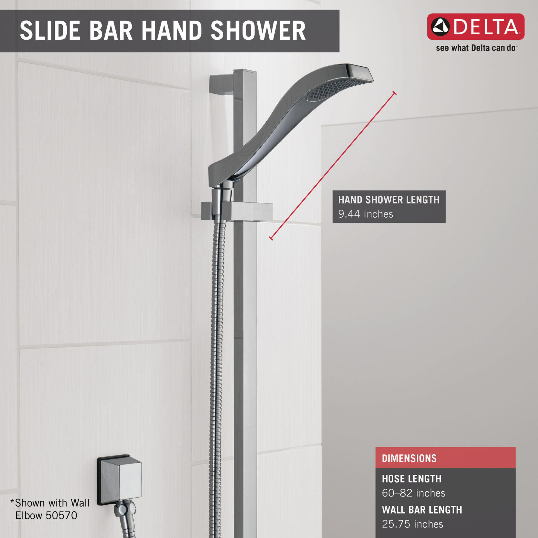 Premium Single-Setting Slide Bar Hand Shower, image 2