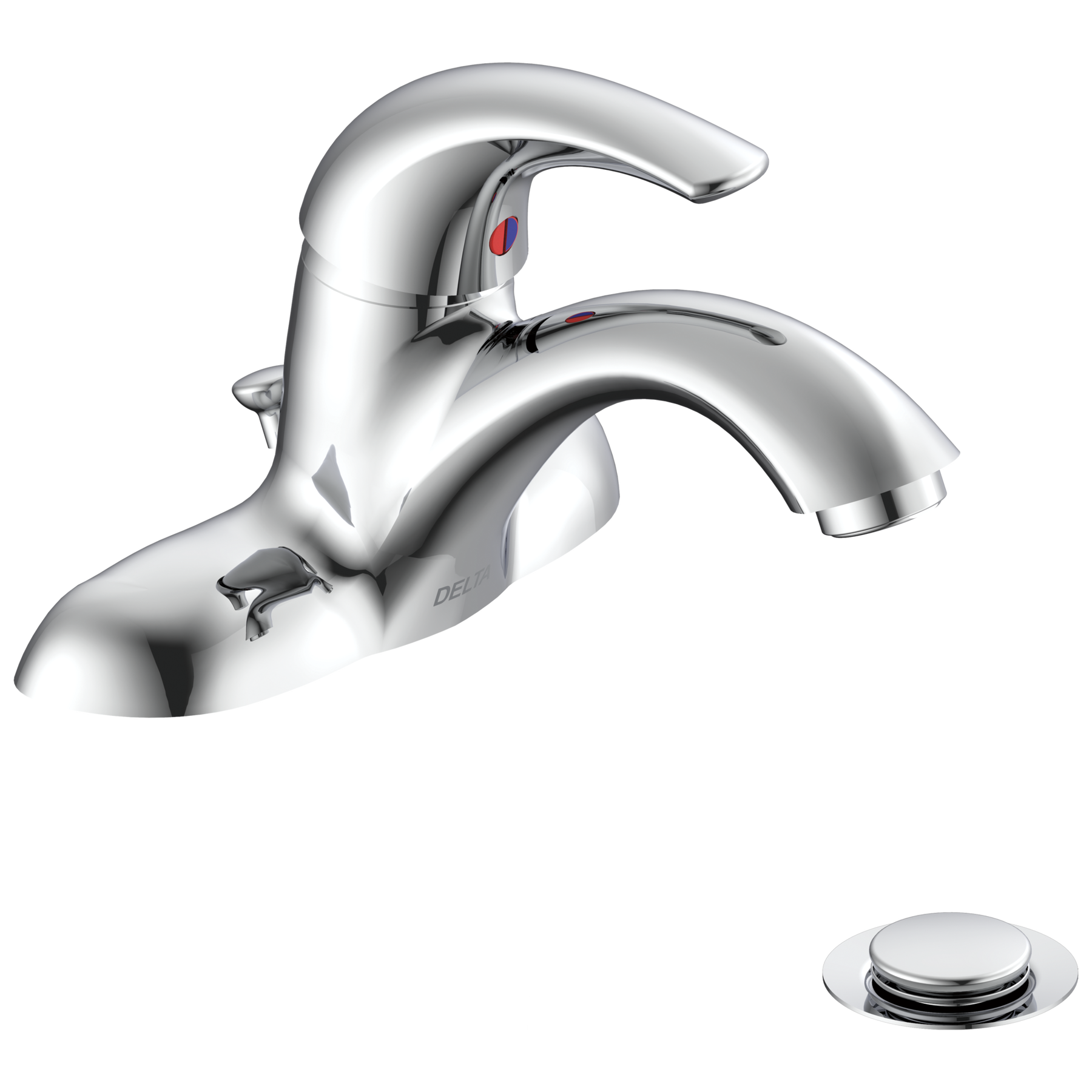 Single-Handle Centerset Lavatory Faucet with Integrated Scald Risk Reduction