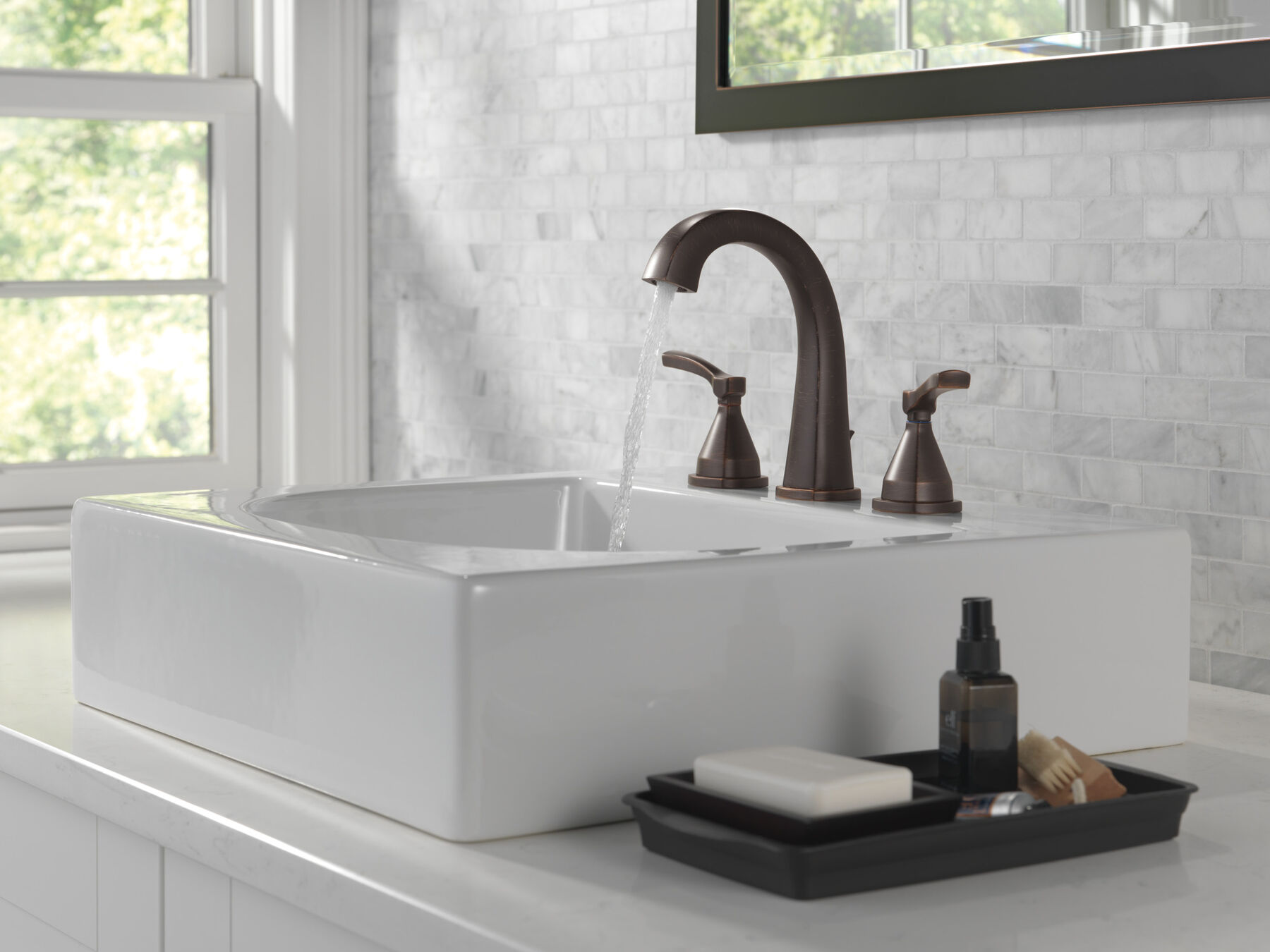 Two Handle Widespread Bathroom Faucet (Recertified), image 1