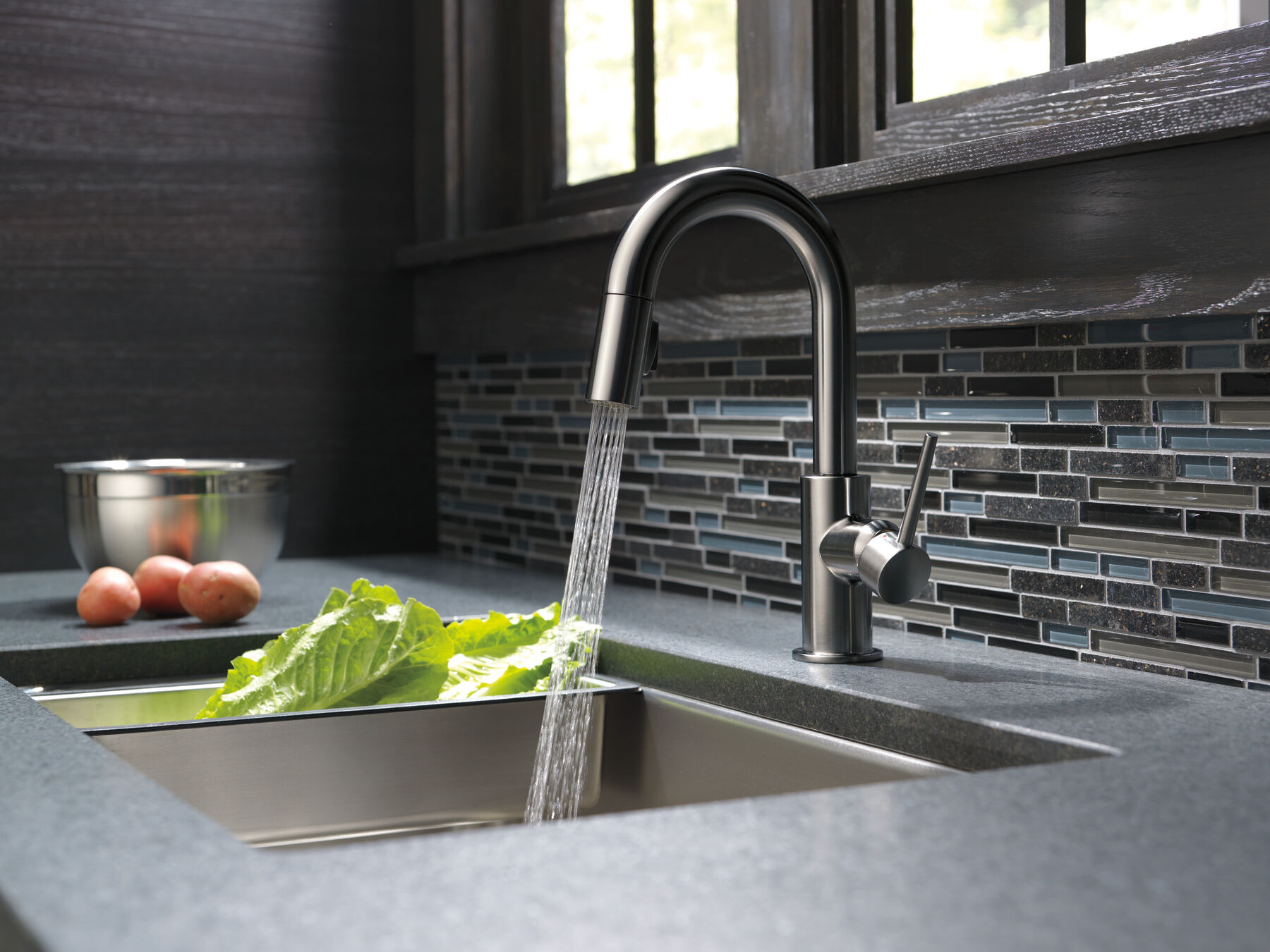 Single Handle Pull-Down Bar/Prep Kitchen Limited Swivel, image 6