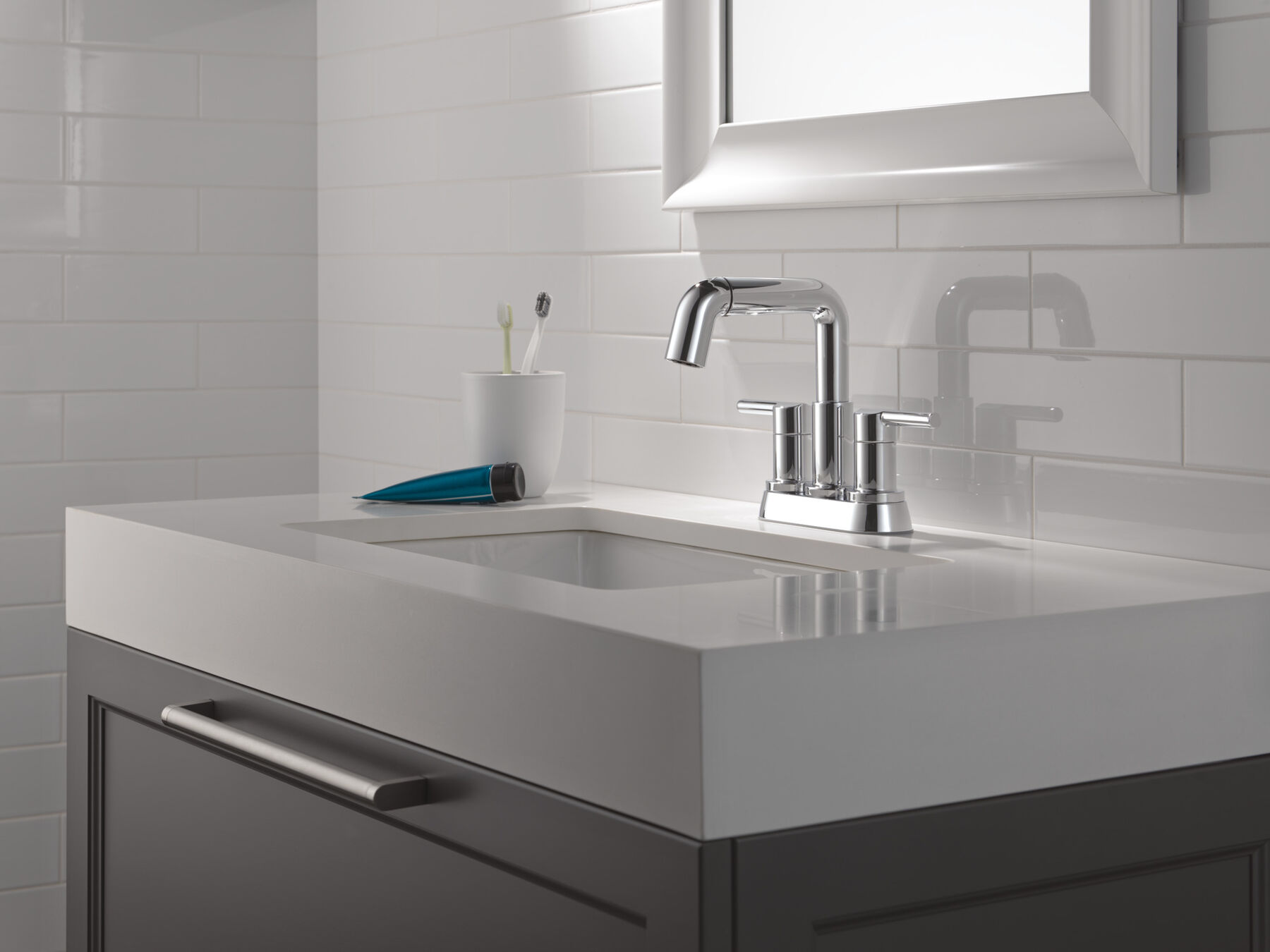 Two Handle Centerset Pull-Down Bathroom Faucet, image 10