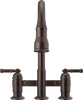 Two Handle Pull-Down Bridge Kitchen Faucet