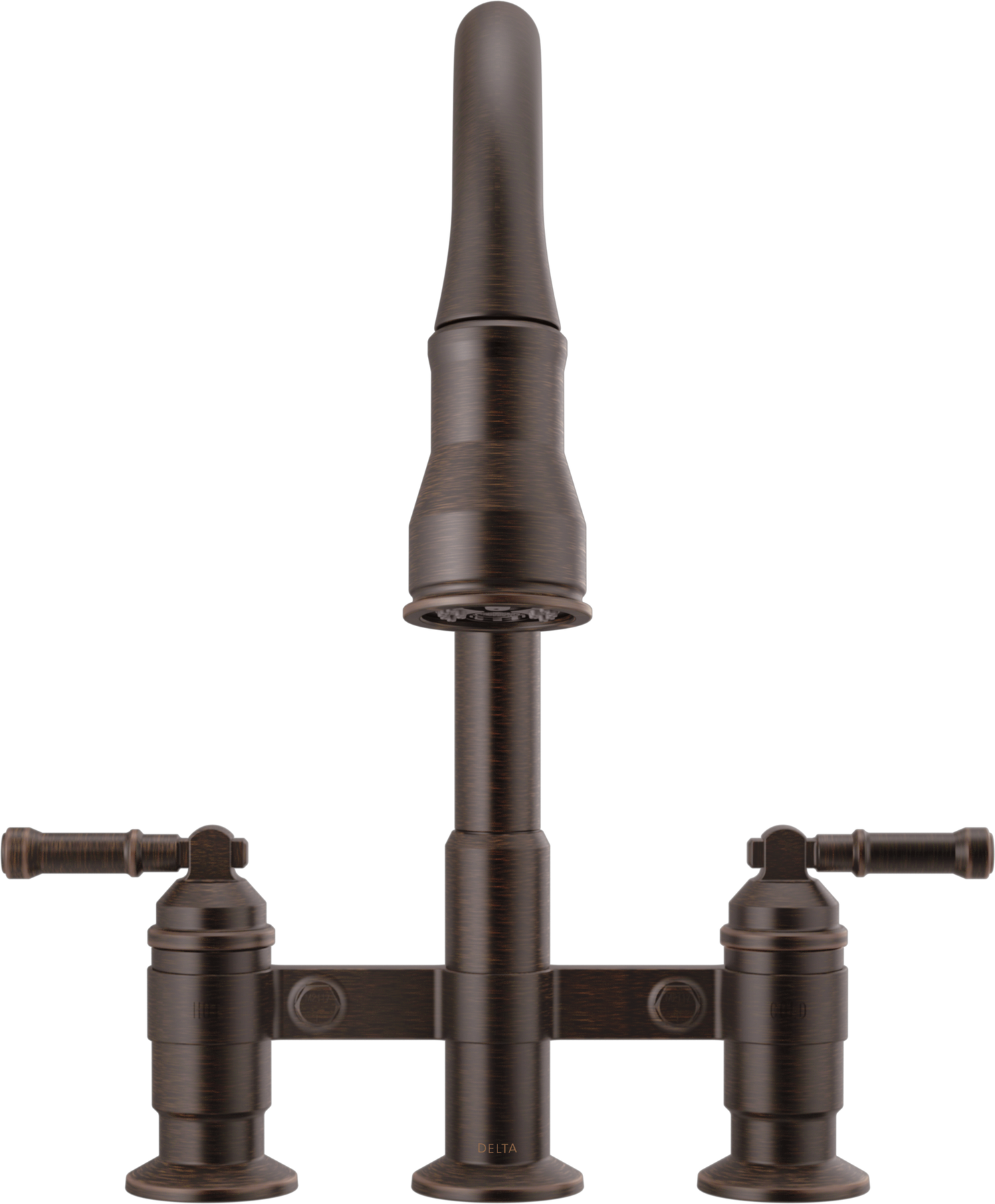 Two Handle Pull-Down Bridge Kitchen Faucet, image 6