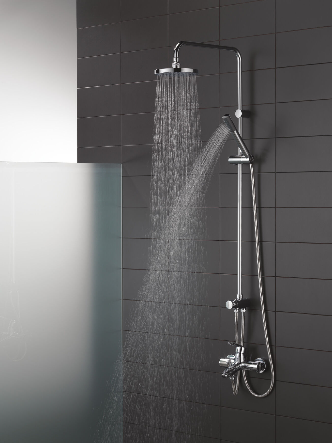 Single-Setting Hand Shower with Hose and Holder, image 3