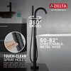 Single Handle Floor Mount Tub Filler Trim with Hand Shower (Recertified)