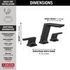Two Handle Widespread Bathroom Faucet (Recertified)