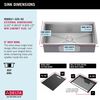 32&rdquo; Workstation Kitchen Sink Undermount&nbsp;16 Gauge&nbsp;Stainless Steel Single Bowl with&nbsp;WorkFlow&trade; Ledge and Accessories