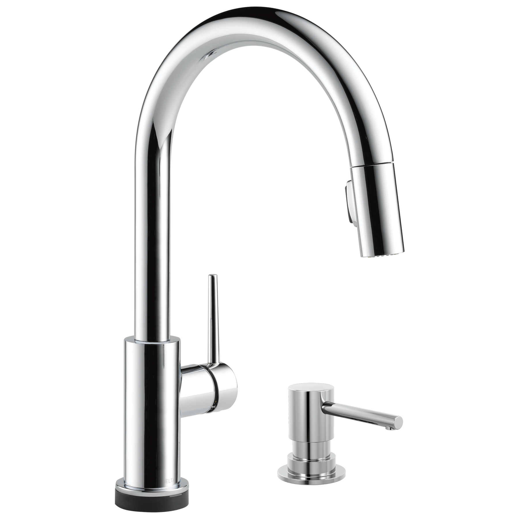 Touch2O with Touchless Technology Single Handle Pull-Down Kitchen Faucet with Soap Dispenser