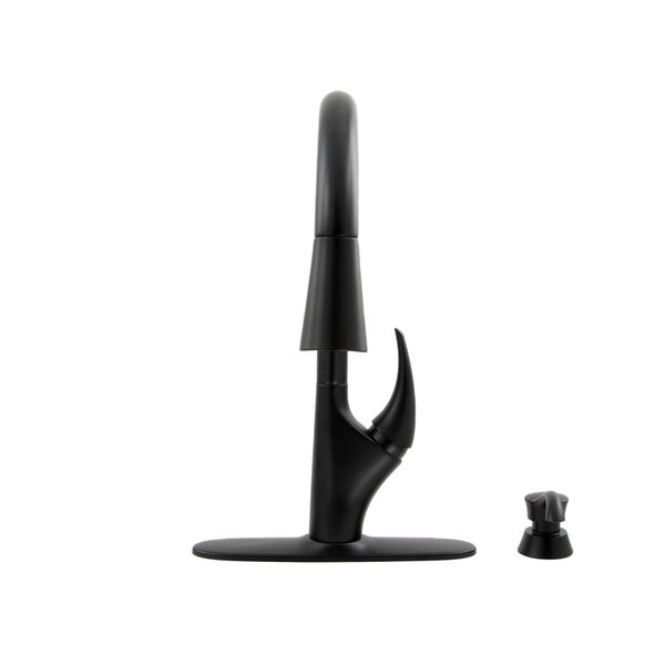 Single Handle Pull-Down Kitchen Faucet with Soap Dispenser and ShieldSpray Technology (Recertified)