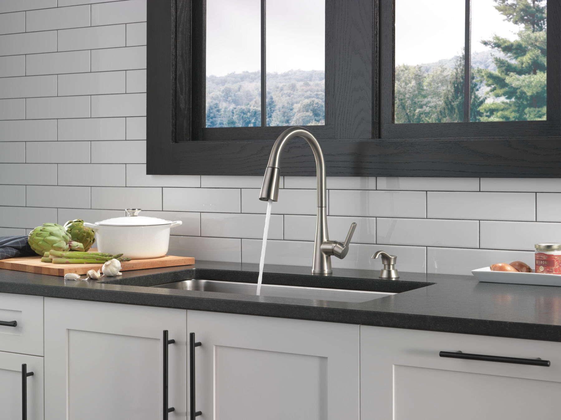 Pull-Down Kitchen Faucet 1L w/Soap (Recertified), image 7