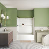 60x32 Alcove Bathtub with Tile Wall Bundle - Left Drain Curve