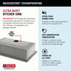 33” Drop-In Top Mount 16 Gauge Workstation Kitchen Sink Single Bowl with WorkFlow™ Ledge and Accessories