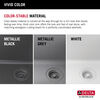 30” Granite Composite Workstation Kitchen Sink Undermount Single Bowl with WorkFlow™ Ledge and Accessories in Metallic Black