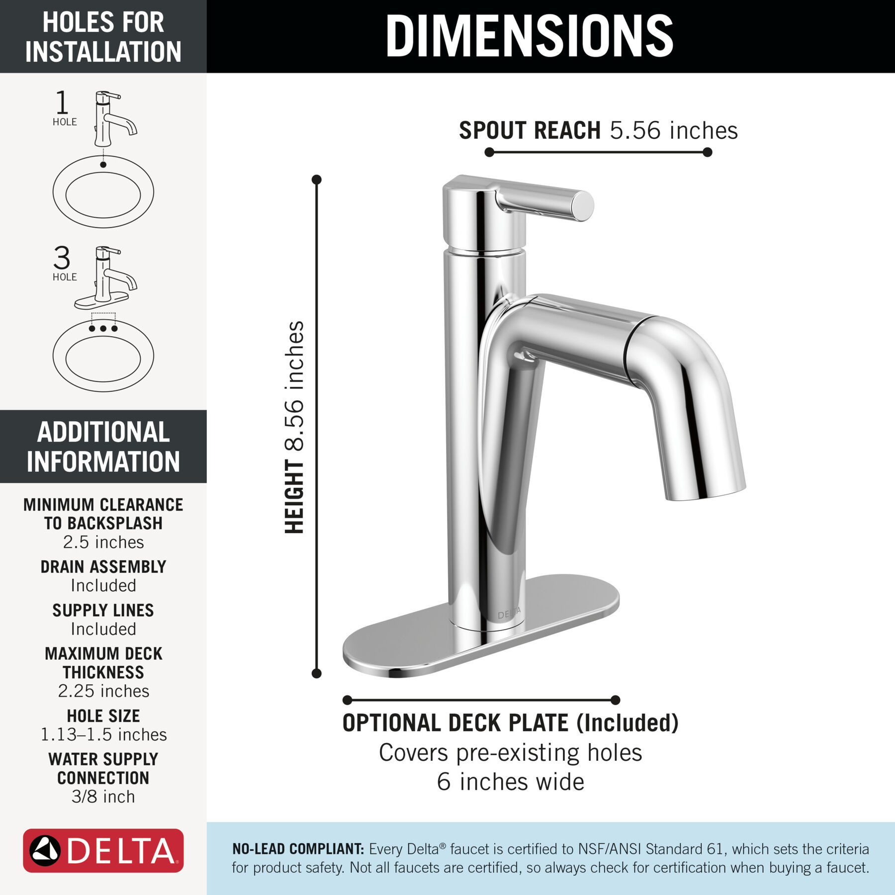 Single Handle Pull-Down Bathroom Faucet, image 1