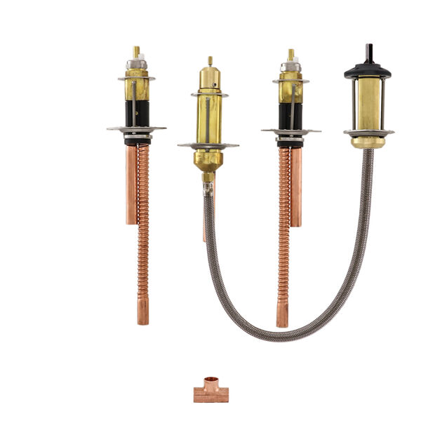 Two Handle Flexible Mount with Hand Shower