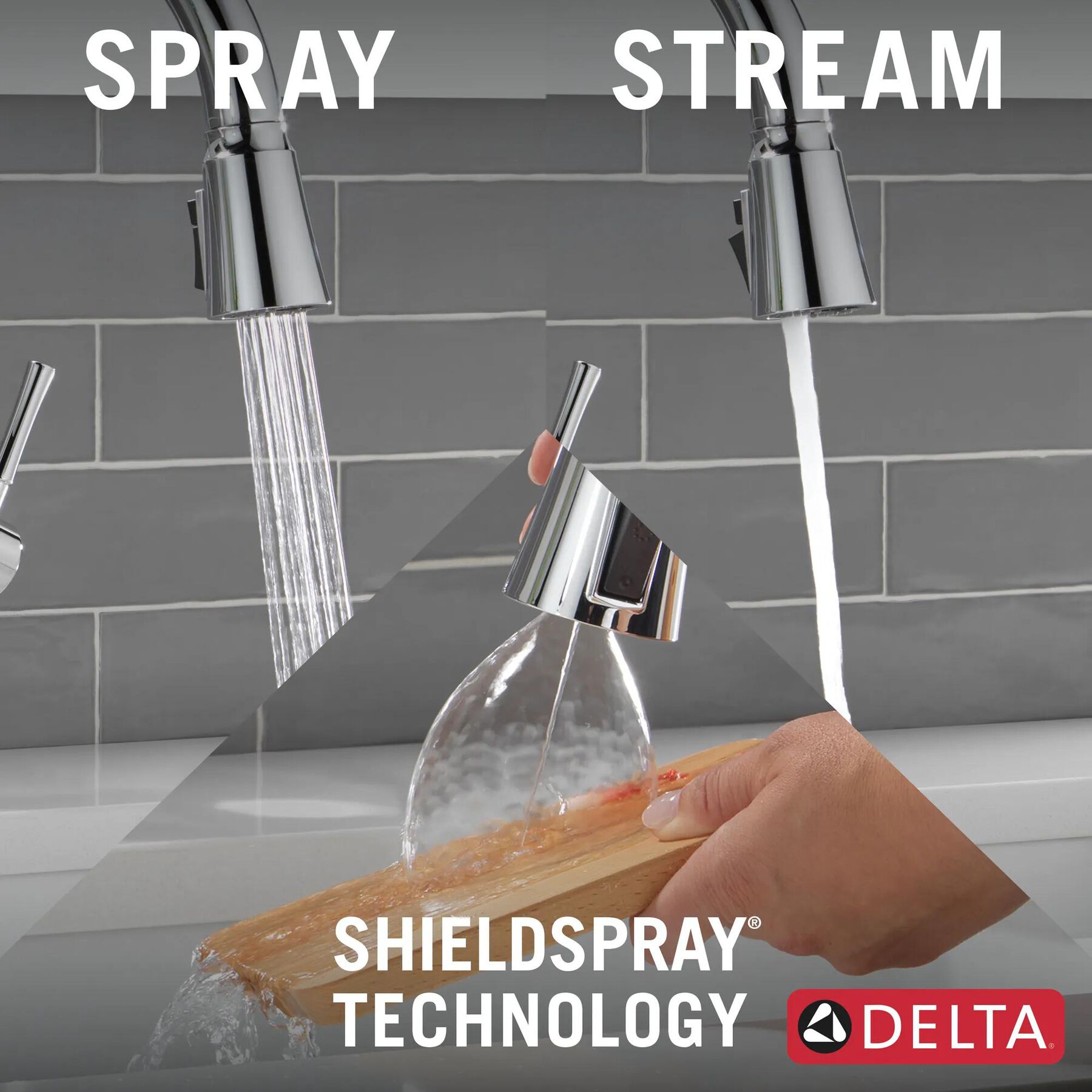 Single Handle Pull-Down Kitchen Faucet with Soap Dispenser and ShieldSpray Technology