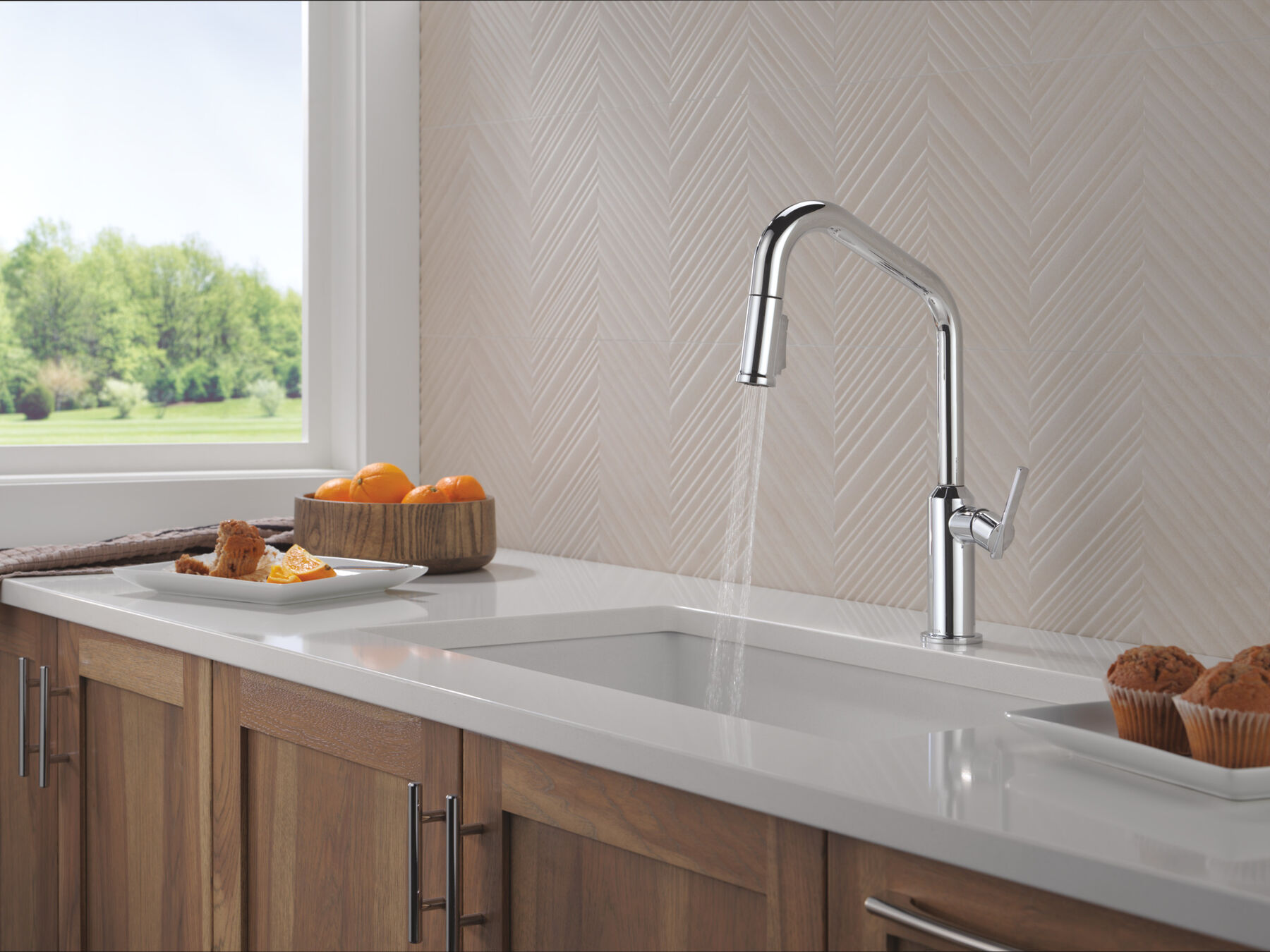 Single Handle Pull-Down Kitchen Faucet, image 9