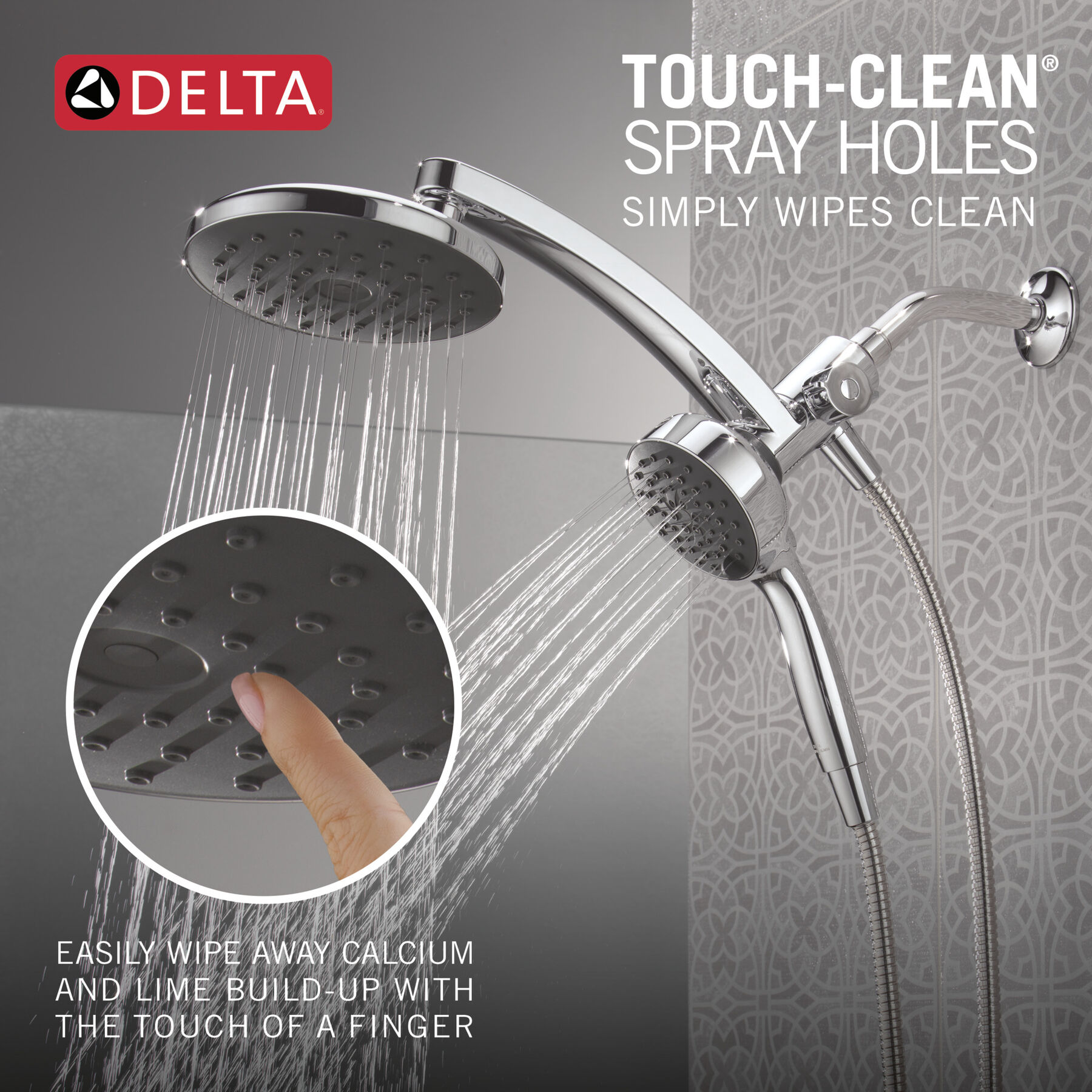 PivotPro™ 3-in-1 Combination Shower with TouchClean® Spray Face, image 27