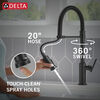 Single Handle Pull-Down Kitchen Faucet With Spring Spout
