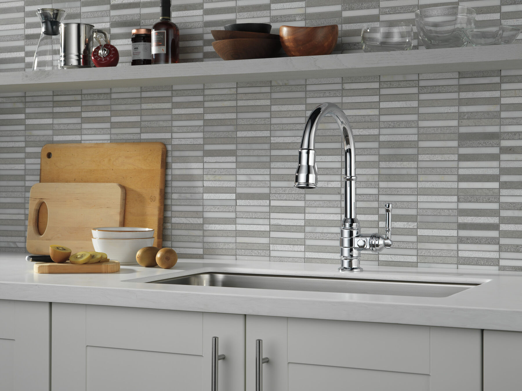Single Handle Pull-Down Kitchen Faucet, image 5