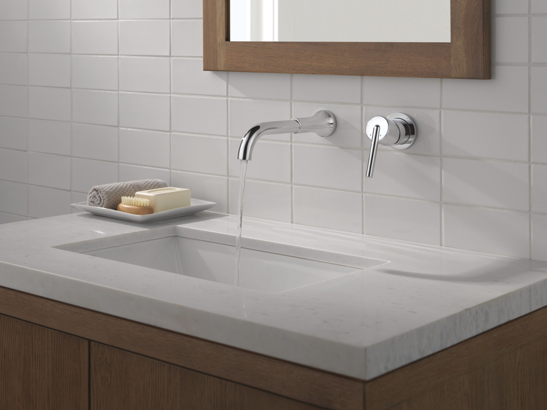 Single Handle Wall Mount Bathroom Faucet Trim, image 3