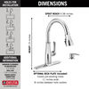 Single Handle Pull-Down Kitchen Faucet with Soap Dispenser and ShieldSpray ® Technology