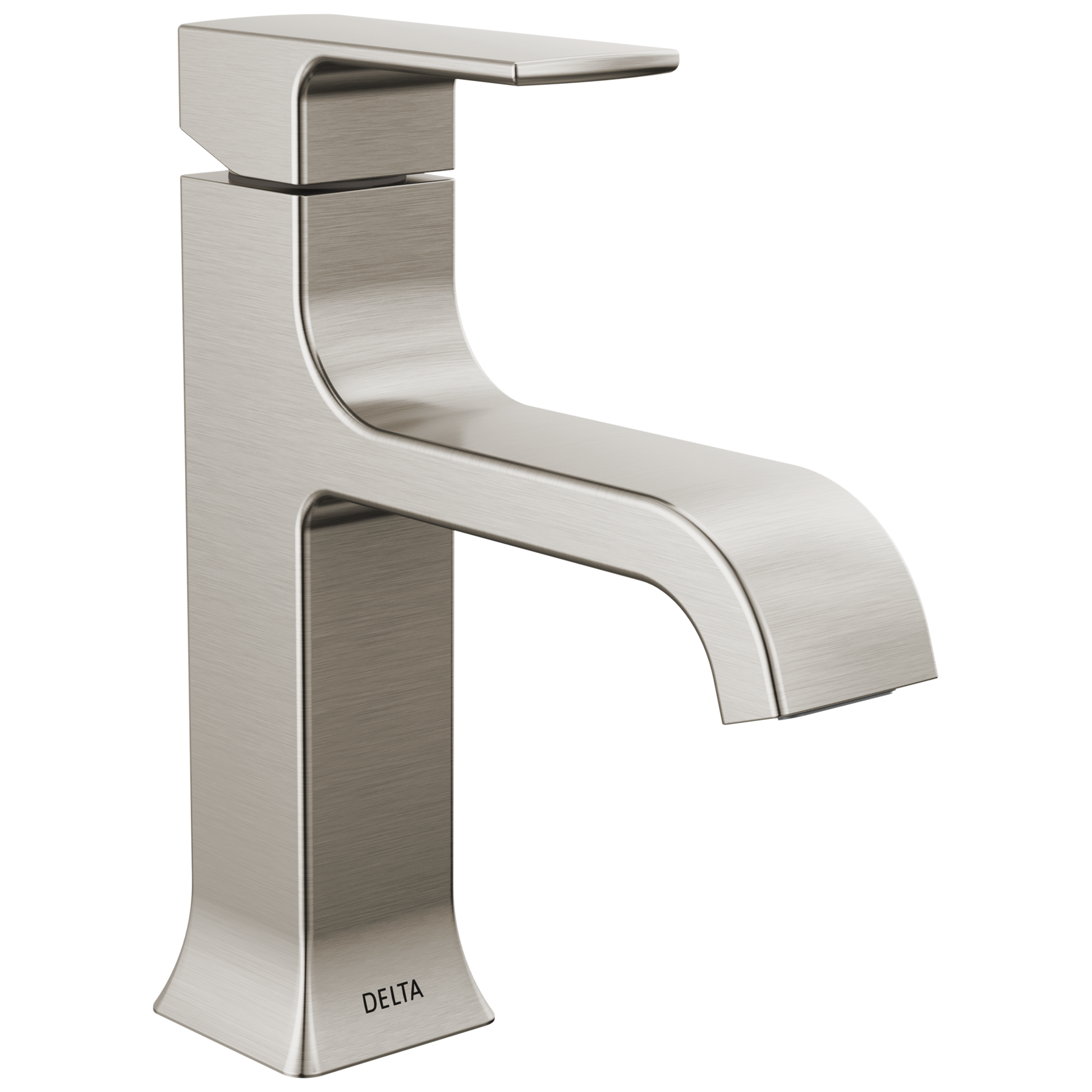 Single Handle Bathroom Faucet Curved Spo (Recertified)