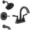 Centerset Lavatory Faucet with 14 Series Tub Shower Trim and Rough Bundle