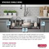 27&rdquo; Workstation Kitchen Sink Undermount Stainless Steel Single Bowl with WorkFlow&trade; Ledge and Accessories