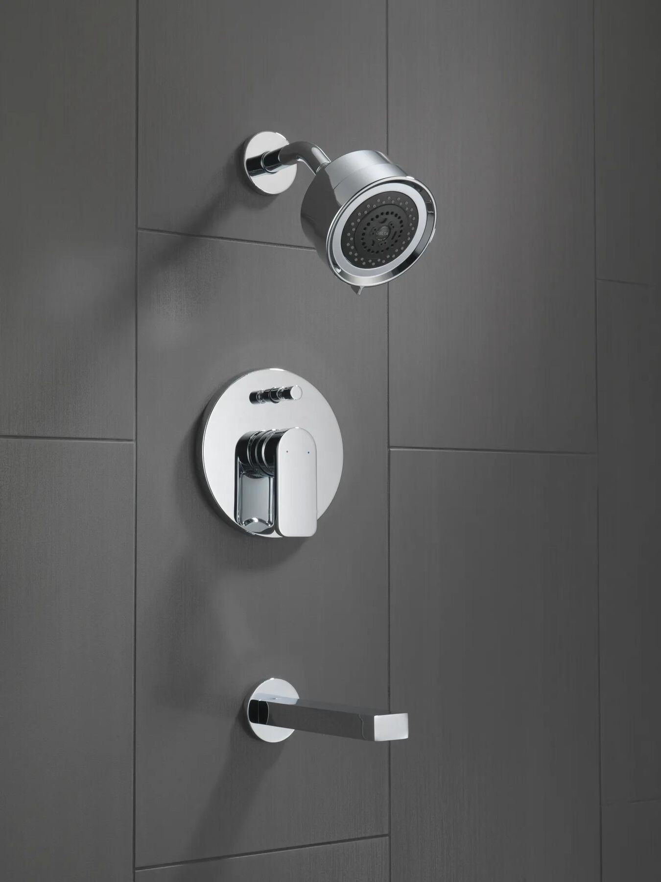 In-Wall Tub and Shower - Stick Handle; with 3-Setting Shower Head Ceramic Valve System