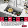 26&rdquo; Undermount Stainless Steel Single Bowl Kitchen Sink&nbsp;with Accessories