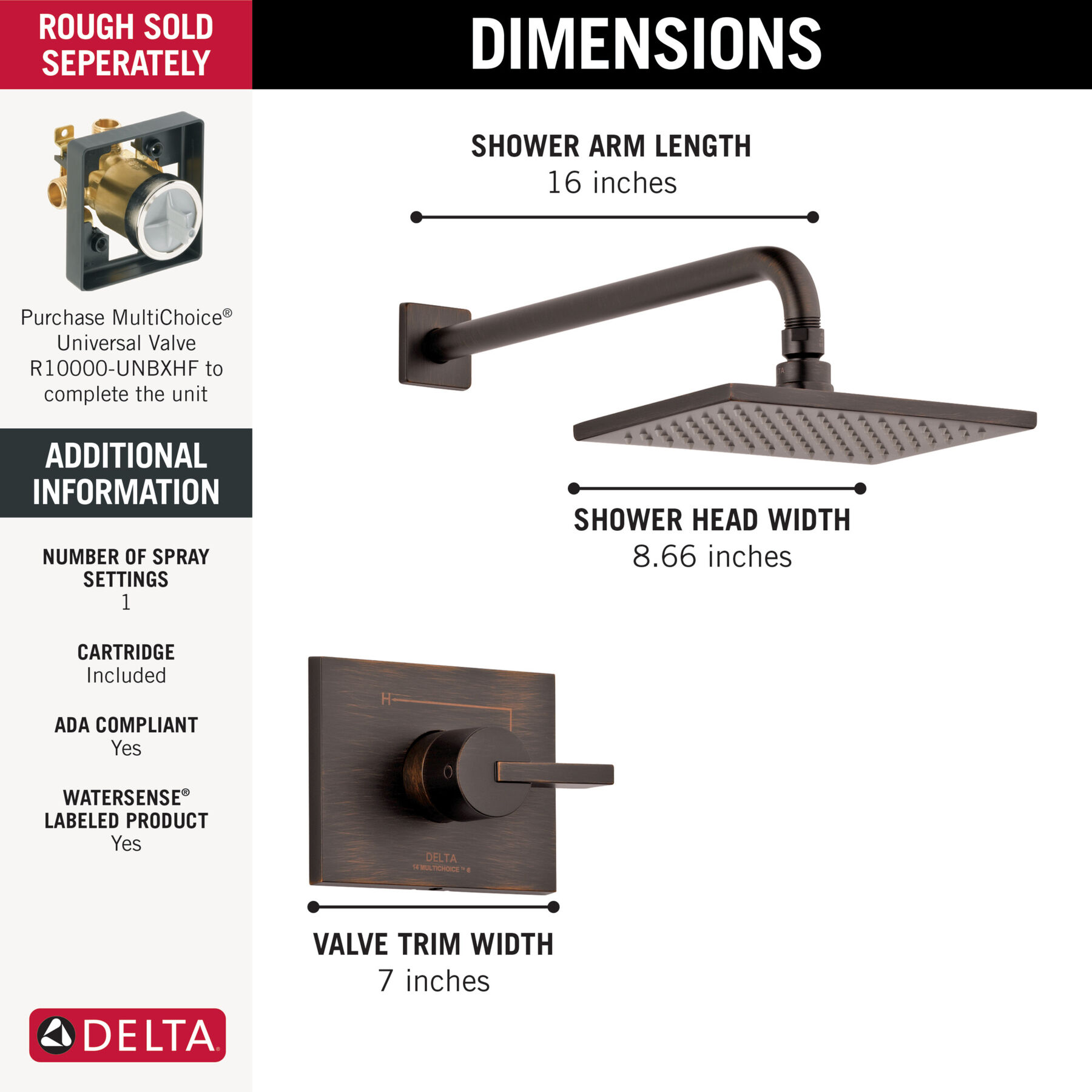 Monitor® 14 Series Shower Trim, image 1