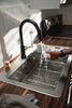 33” Workstation Kitchen Sink Drop-In Top Mount Stainless Steel Single Bowl with WorkFlow™ Ledge and Accessories