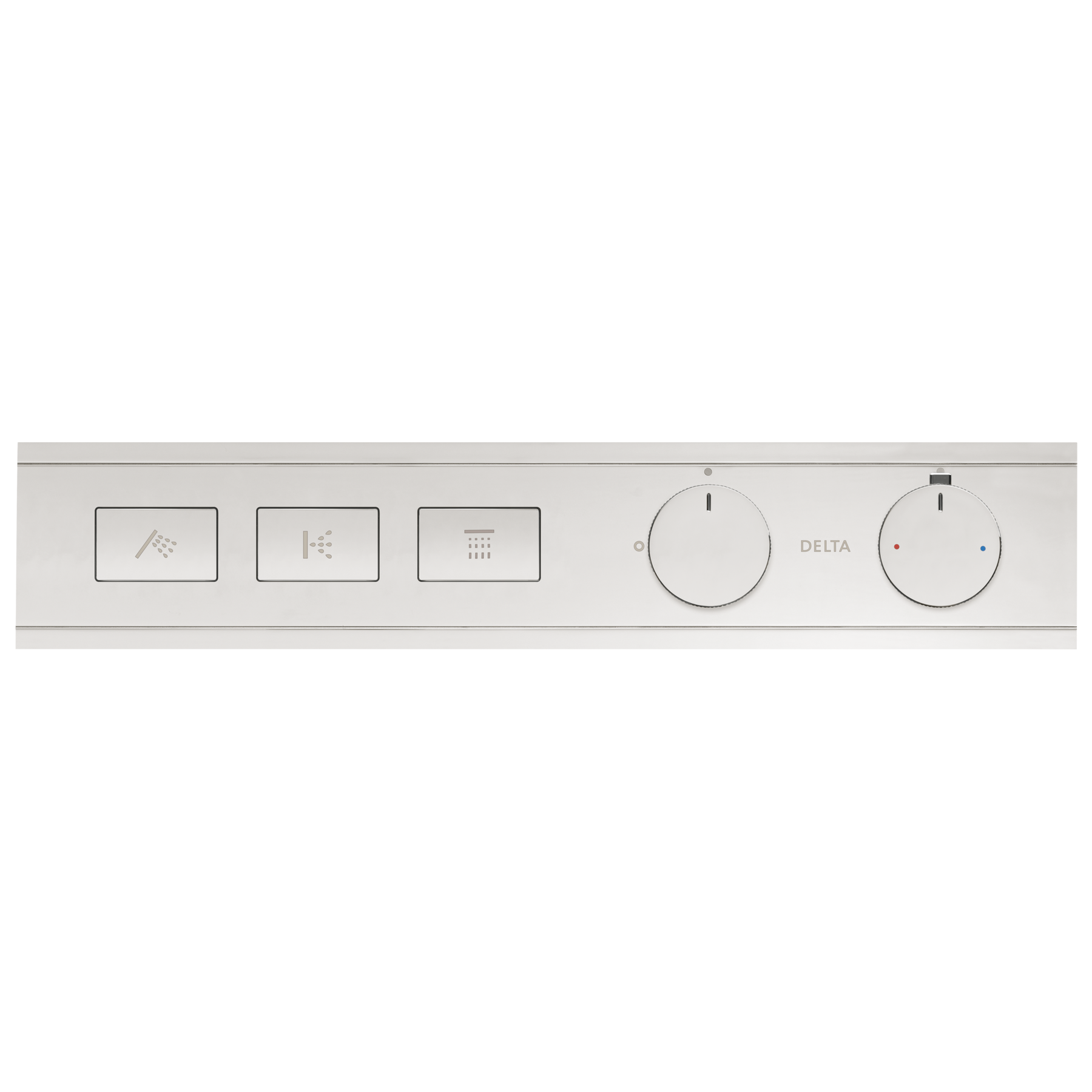 Modern High Flow Push Button Thermostatic Trim - 3 Outlet