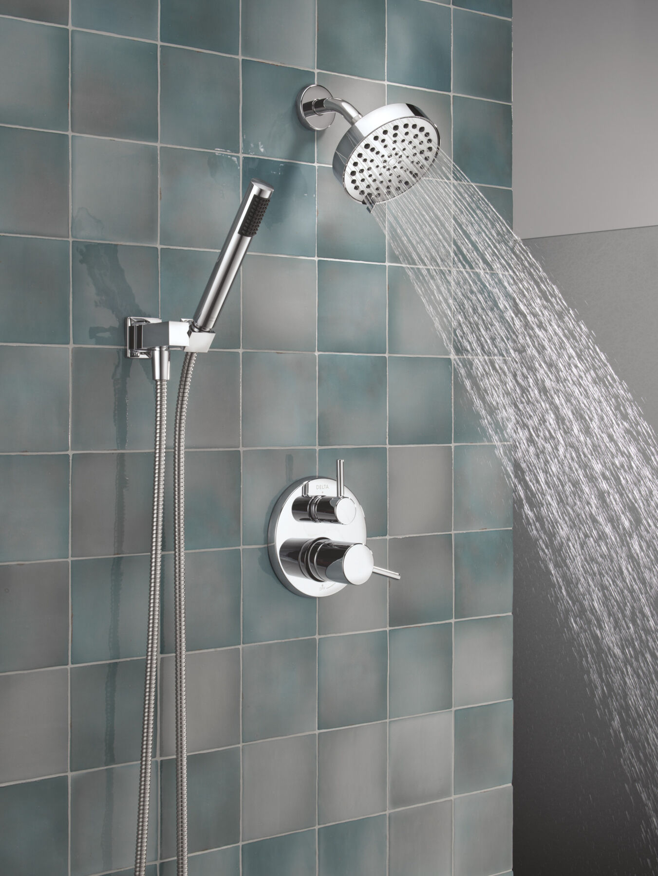 14S Shower Trim w Fixed Head & Hand Shower