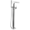 Single Handle Floor Mount Tub Filler Trim with Hand Shower