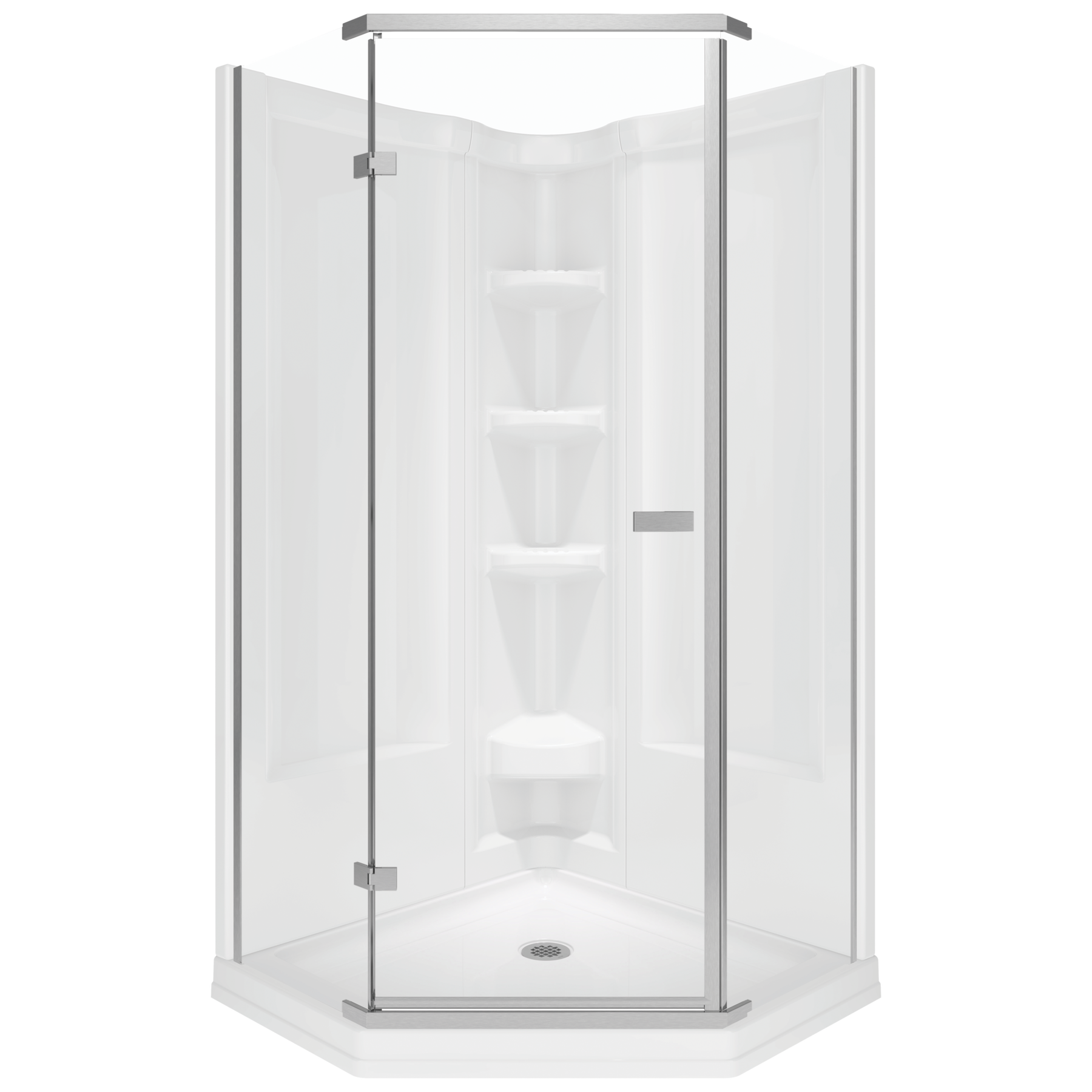 38" Frameless Neo Angle Shower Enclosure, image 8