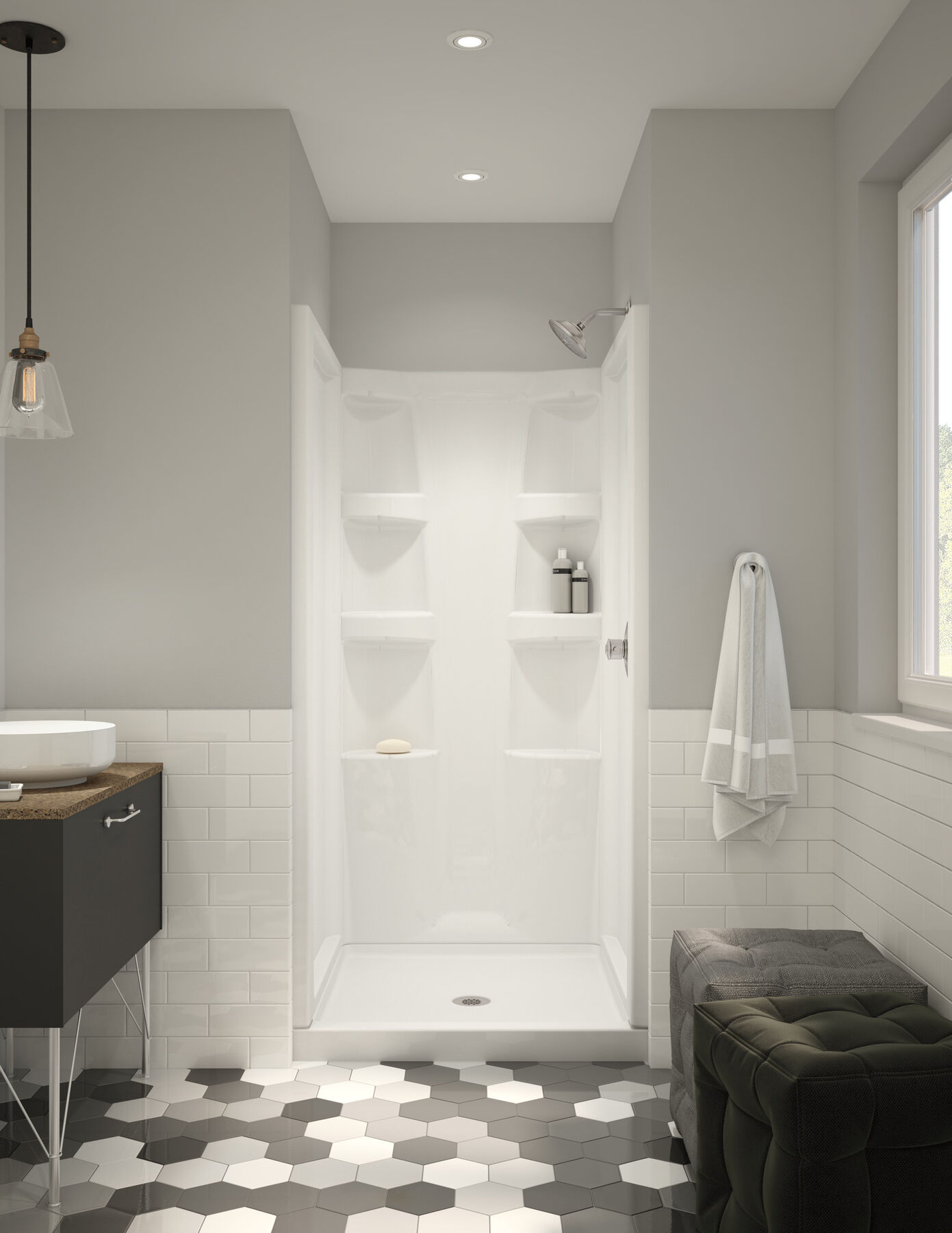 ProCrylic 36 in. Shower Surround, image 2