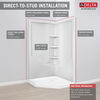 38'' Direct-to-Stud Corner Shower Wall Set