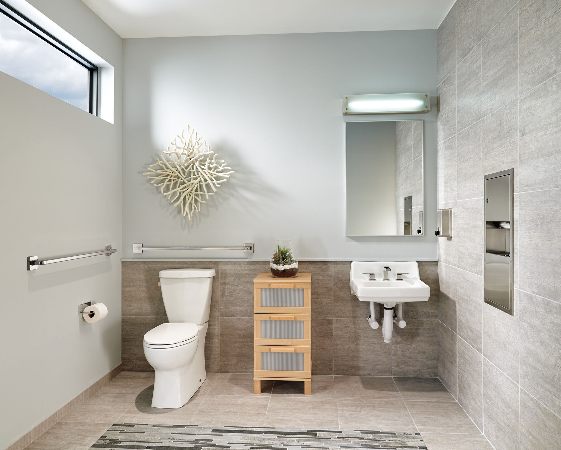 36" Angular Modern Decorative ADA Grab Bar, image 2