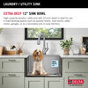 24” Workstation Undermount Single Bowl 16 Gauge Stainless Steel Laundry Utility Kitchen Sink with WorkFlow™ Ledge and Accessories
