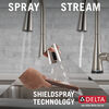 Single Handle Pull-Down Kitchen Faucet with Soap Dispenser and Touch<sub>2</sub>O&reg; Technology Technology